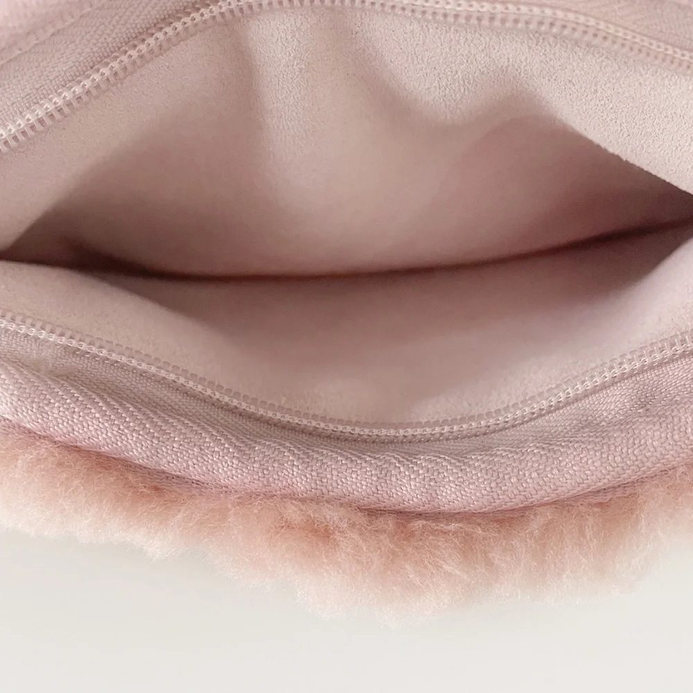 UGG Australia Suede Leather Shearling Sherpa Sheepskin Hand Muff